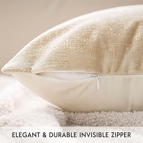 Miniatura 3 de Phantoscope - Juego de 2 fundas de almohada de felpilla de lujo, cuadrada, tejida, funda de almohada para sofá cama y silla