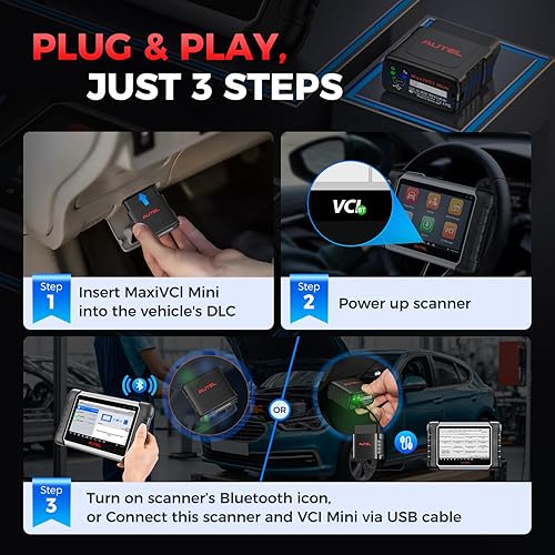 Miniatura 3 de Autel MaxiSys MaxiVCI VCI Mini interfaz de diagnóstico Bluetooth, adaptador inalámbrico para vehículos 2025, funciona con escáner Autel MaxiCOM