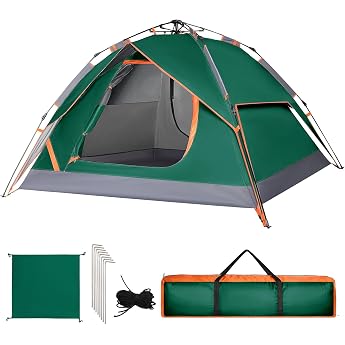 Camping Tent Instant Pop Up Dome 2-3 Person Automatic Waterproof Tent Easy Set Up Portable for Family Hiking Travel