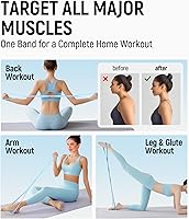 Vista 4 de Bandas de resistencia mejoradas de figura 8, bandas de silicona sin olor, sin polvo. Alta elasticidad para entrenamientos de brazos, espalda, 15