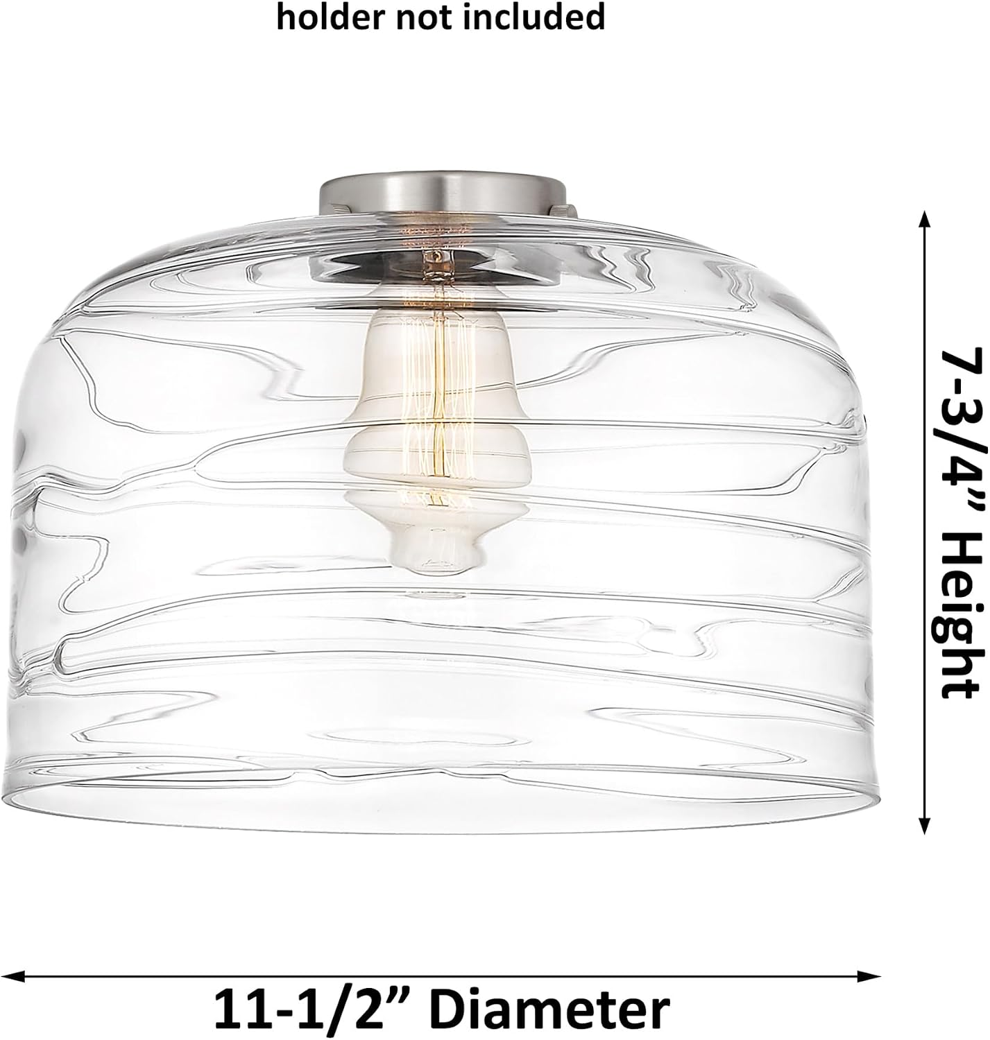 Innovations 201F-BAB-G713-L 1-Light Semi-Flush Mount Black Antique Brass