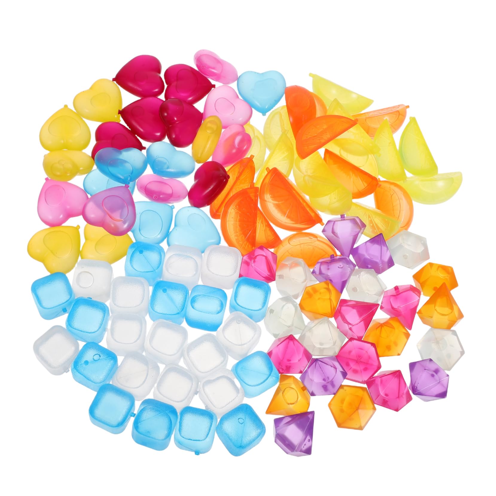 ABOOFAN 96piezas Cubos De Hielo Reutilizables Para Bebidas De Plástico Transparentes Para Enfriadores De Agua No Derretan No Diluyen