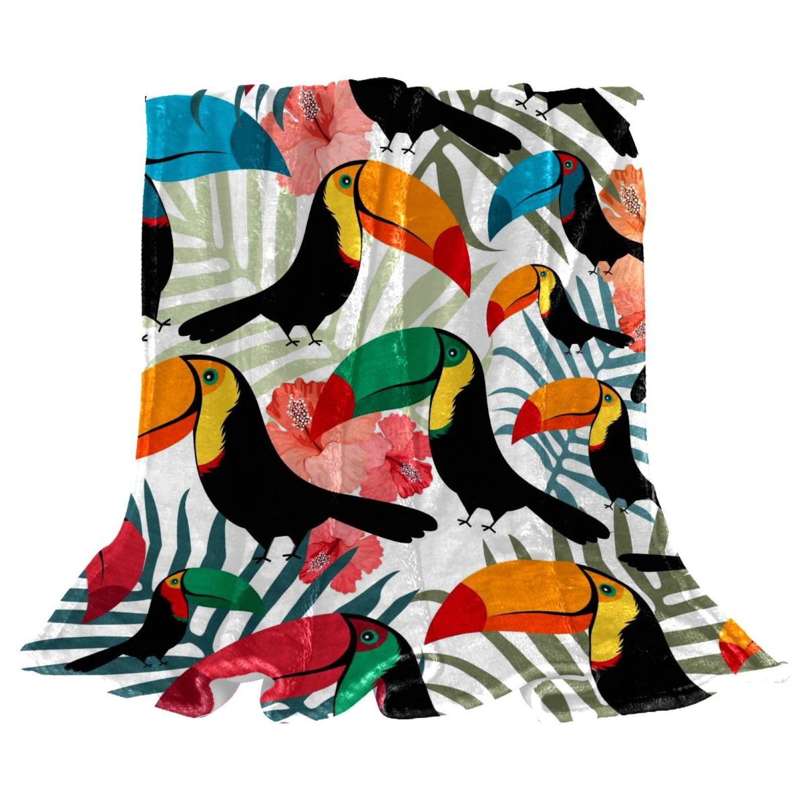 Couverture en peluche tropicale pour des moments cocooning sur votre canapé