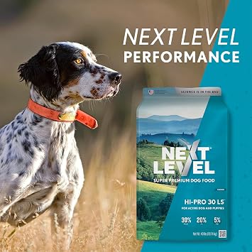 Next Level Super Premium Dog Food HI-PRO 30 LSTM Dry Kibble for Dogs for All Life Stages All Breeds 30% Protein, Gluten Free Grains - High Energy and Active Dogs & Puppies