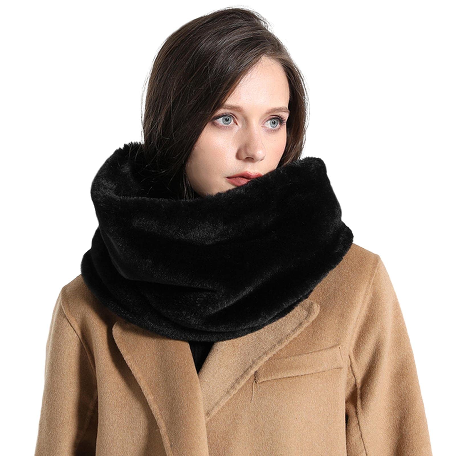 MOGSA Bufandas cálidas bufanda invierno unisex Doutdoor senderismo anillo grueso bufandas mujer cuello Snood