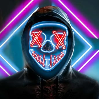 LED Mask for Halloween - Purge Mask Light Up Cool Stuff Gift for Boys
