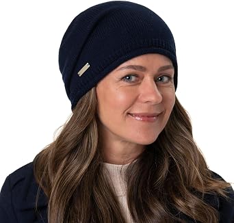 Seeberger Dovera Headsock Beanie Hat Women Olive One Size