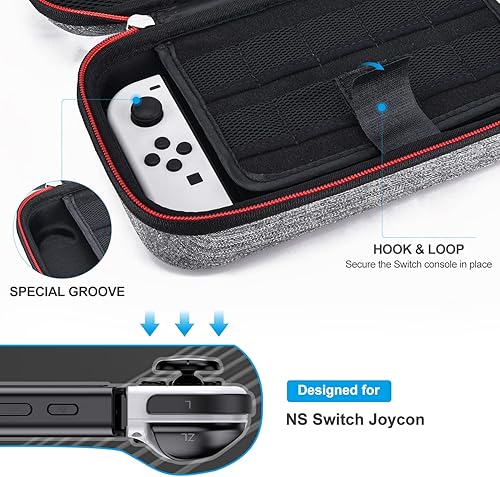 Miniatura 3 de Paquete de accesorios Switch OLED - innoAura - Paquete de interruptores 18 en 1 con funda para interruptor, funda de juego para interruptor,
