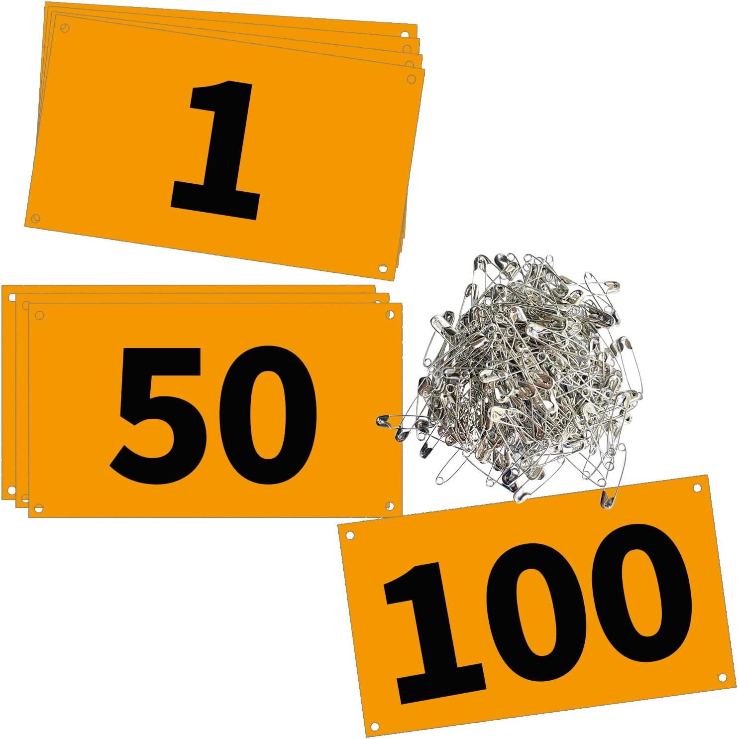 Race Bib Numbers for Tryouts,Running Bibs with Pins for Races,Marathon,Track,Field Competitor Audition Road ID Paper