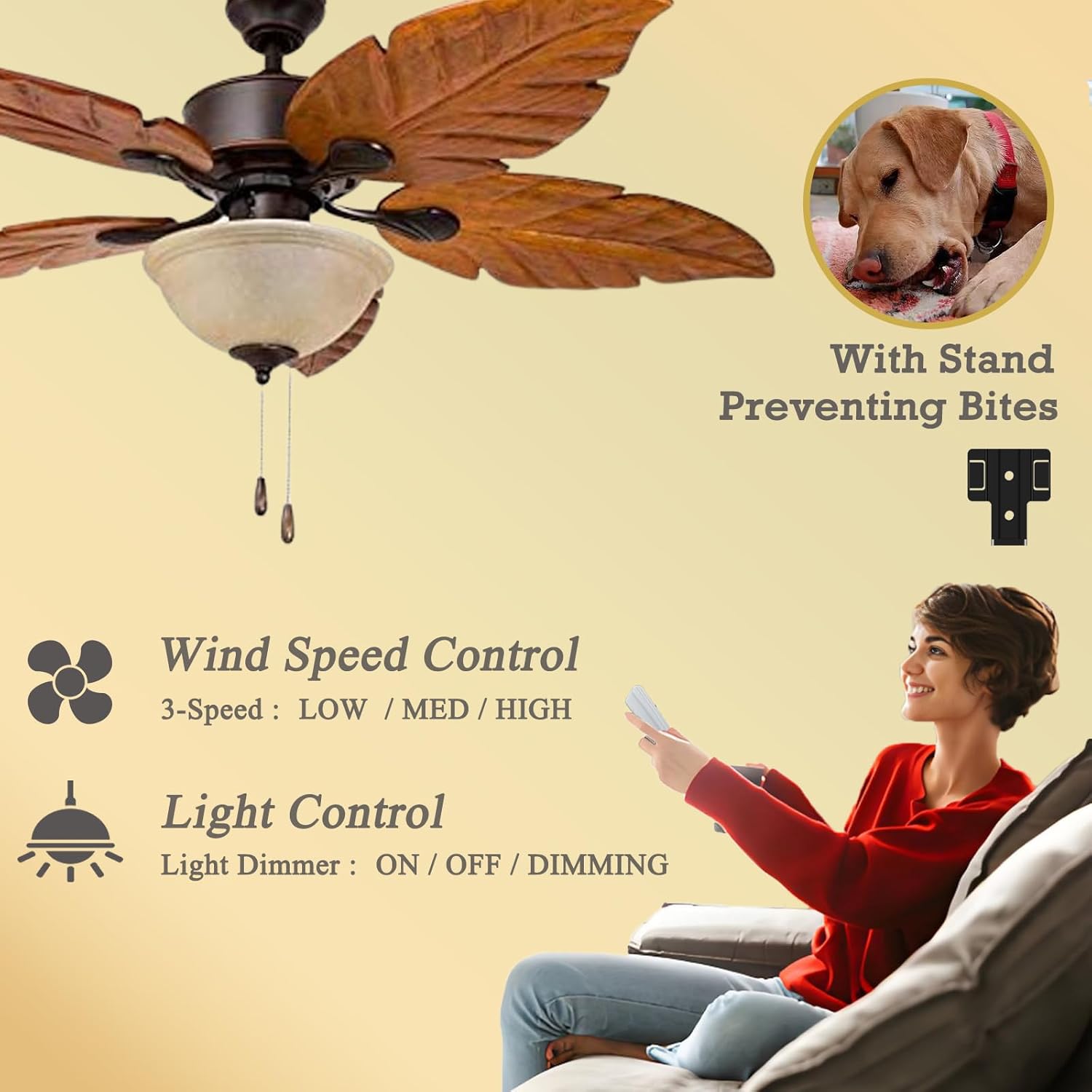 Universal Ceiling Fan Remote Control Kit Replacement for Hampton Bay, Home Decorators Collection 3-Speed Light Dimmer KUJCE10320/TR222A,2AAZPHD3/HD3,98130, with,Light Dimmer with Wall Holder Mount