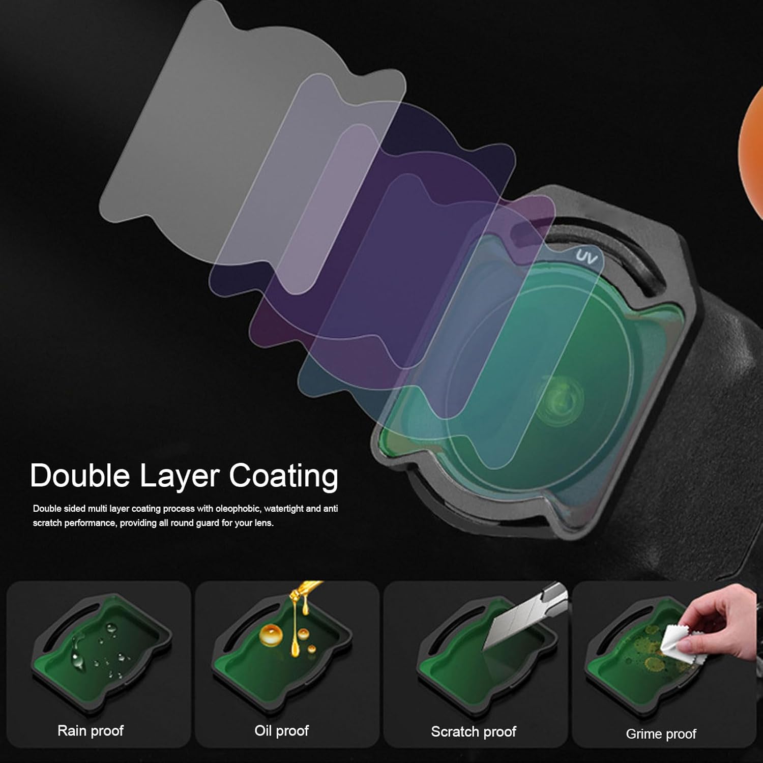Pro Optical Glass Drone Lens Filter Set with Multilayer Coating, ND Filters for Air Unit Pro 04, Enhanced Aerial Photography, Crystal Clear HD Imaging