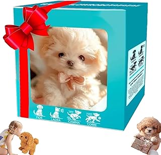 Real Puppy cachorro robot realista – Correr, sentarse, ladrar y correr como un perro real, un compañero interactivo suave (estilo F)