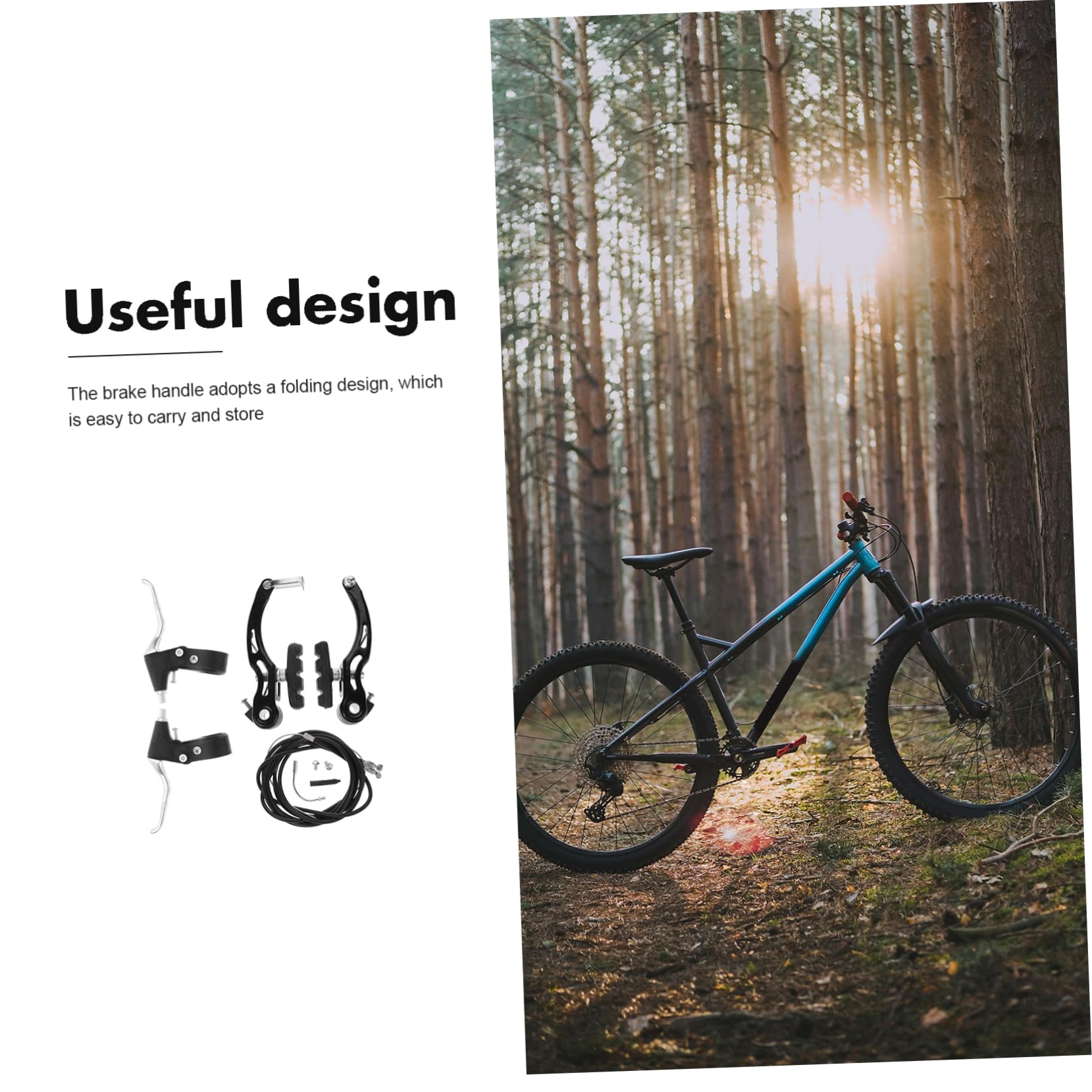 Abaodam Kit De Frenos para Bicicletas Manija De Freno Delantero y Trasero Tipo Fideo para Bicicletas De Montaña para y Terrenos Irregulares