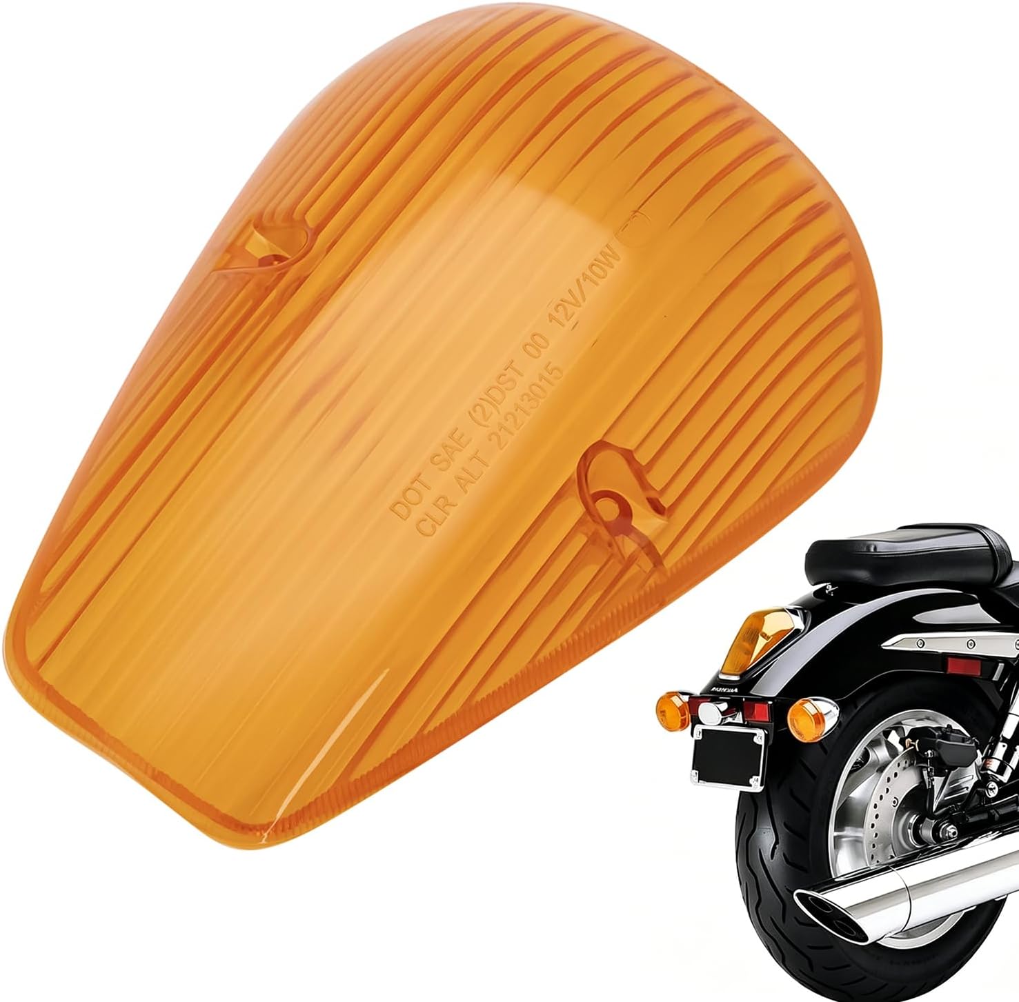 Motorcycle Brake Tail Light Lens Cover for 2002-2009 Honda VTX1300 VTX1800 Custom, Smoke