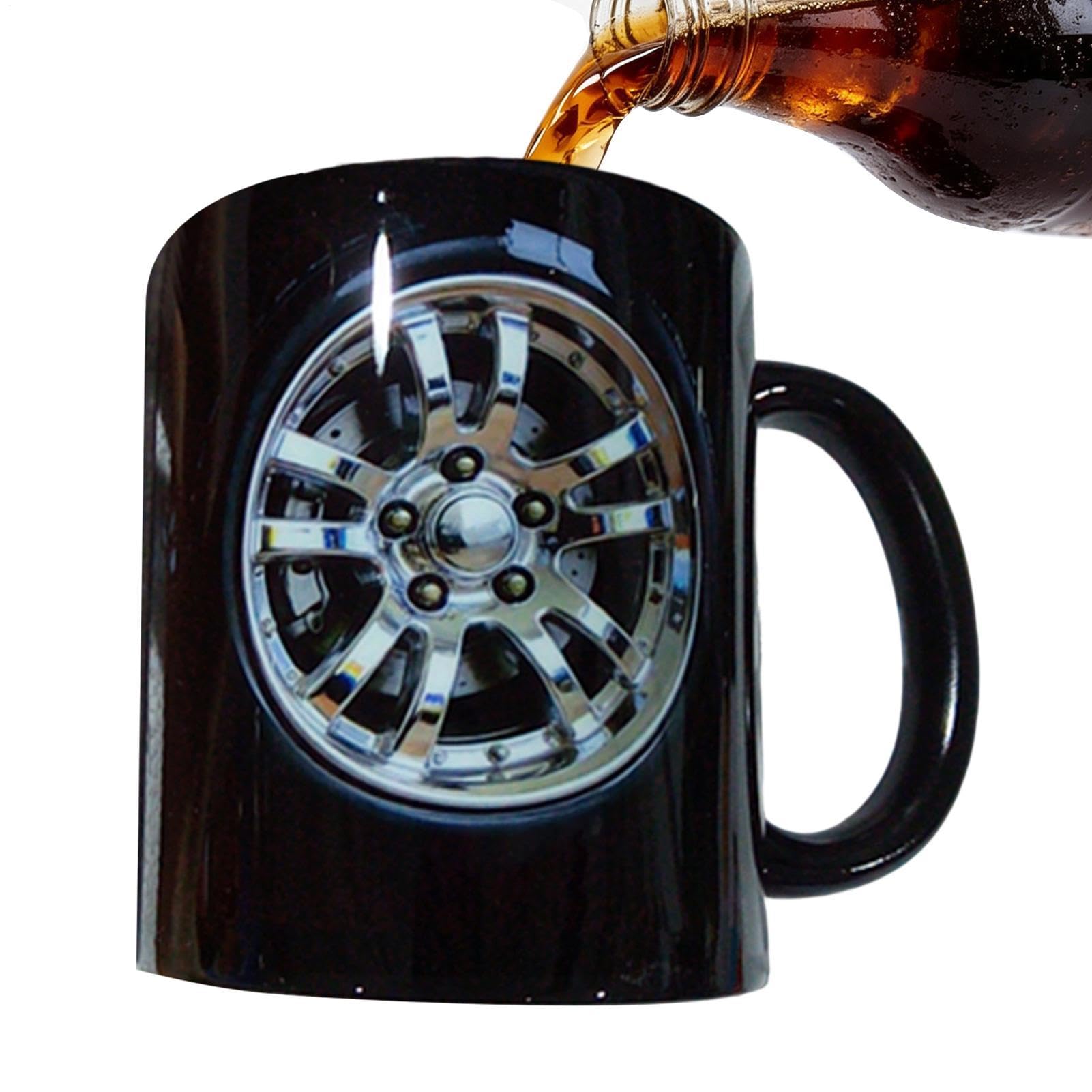 Tazas de café de cerámica para el escritorio con vaso antideslizante de coche