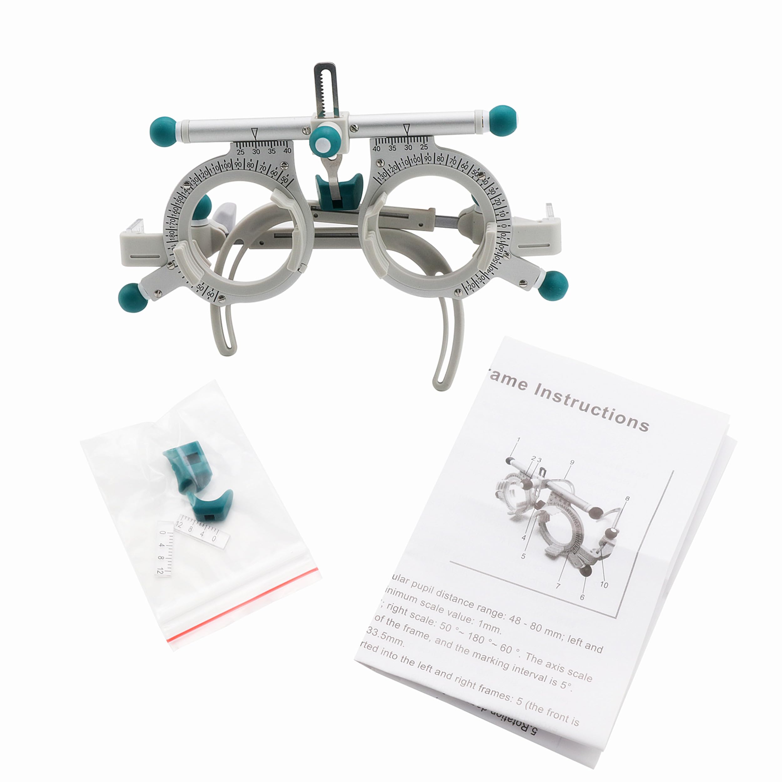 BestParts Titanio Professionale Ottico Regolabile Optometria Occhio Test Lenti di Prova Telaio, Ultra Light Optometria Ottico Trial Lens