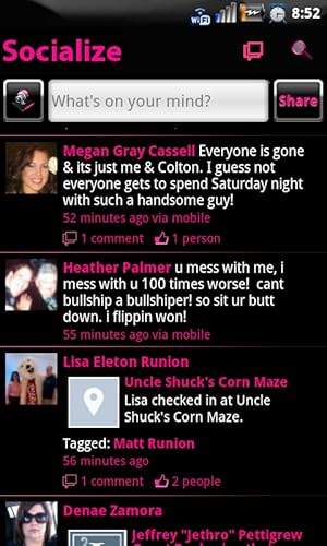 Socialize (Pink) for Facebook