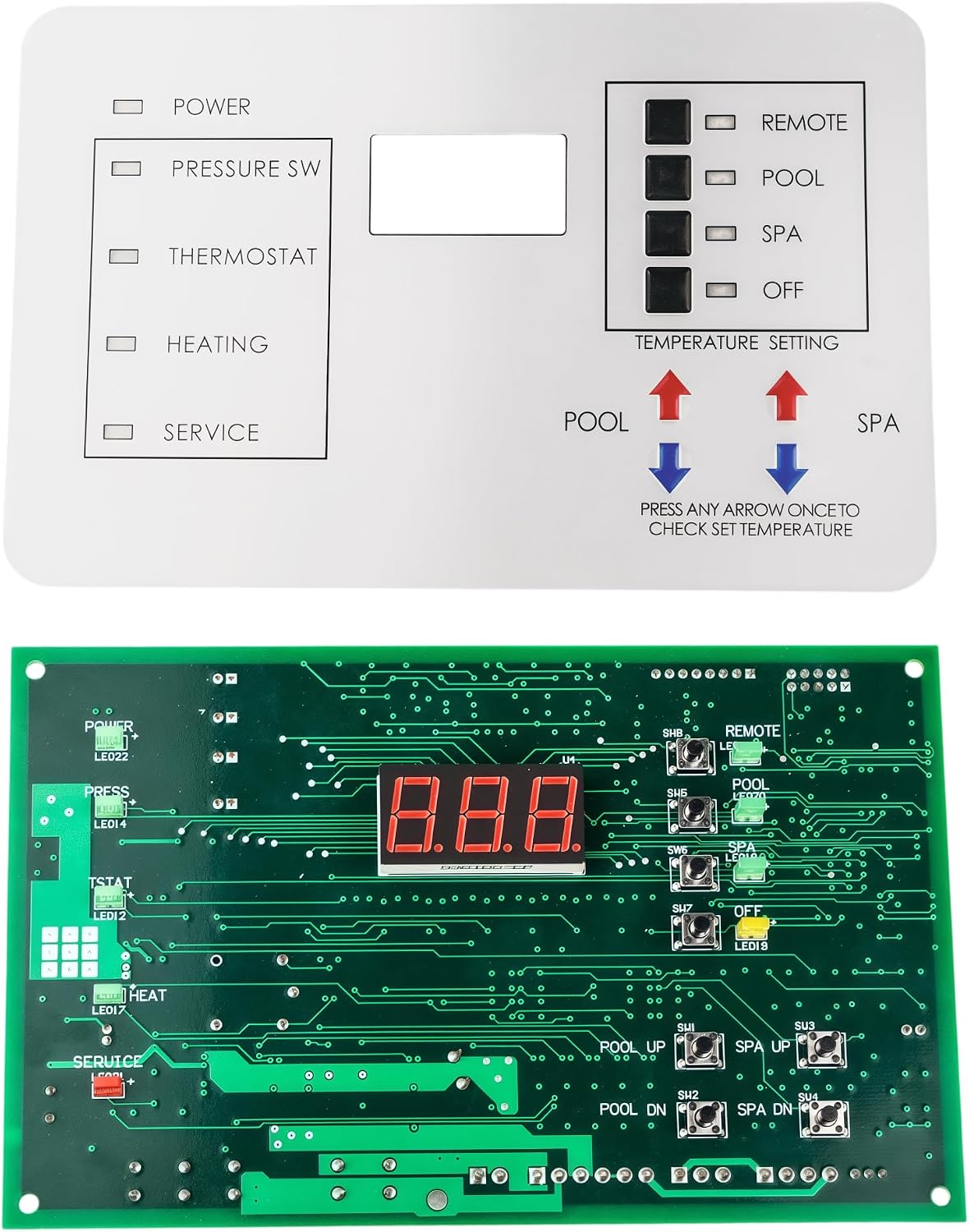 472100 Digital Display Temperature Controller Board Compatible with Pentair MiniMax NT Series Pool & Spa Heaters – High Precision, Easy Install, Durable Upgrade with Keypad