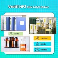 vretti HP2 Bluetooth Címkenyomtató iOS Android Öntapadós Címkékhez Otthon Irodához 7