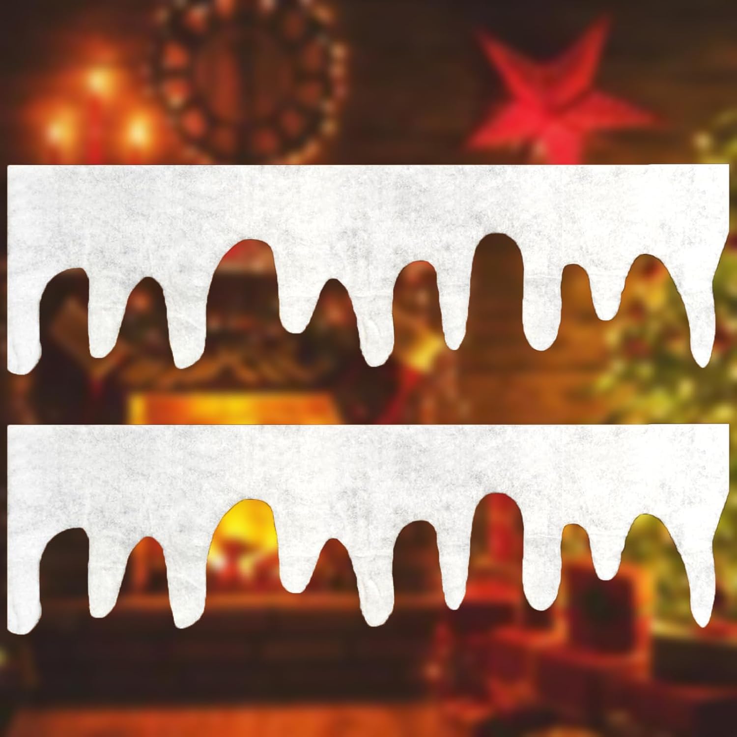 YEXEXINM 2 Pack Christmas Snow Blanket Table Runner, 62.2 x 16.9 Inches Thick Fluffy