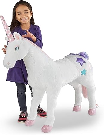 Amazon Co Jp Melissa Doug 巨大ユニコーンぬいぐるみ おもちゃ