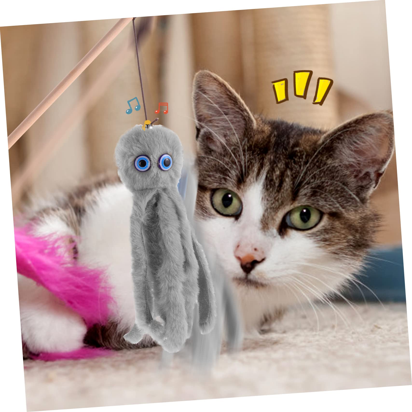 Happyyami 10stücke Interaktive Katzenspielzeuge Oktopus Für Spannende Spielstunden Lustiger Katzen-Teaser Zur Stressbewältigung Und Stärkung Der Tier-Mensch-bindung