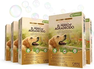 Perro Agradecido ® Oatmeal Soap, Dog Soap, Sensitive Skin, Conditions, Shiny Coat, Ingredients of Natural Origin, 5-Pack, 3.5 Oz Each, 5 Soaps