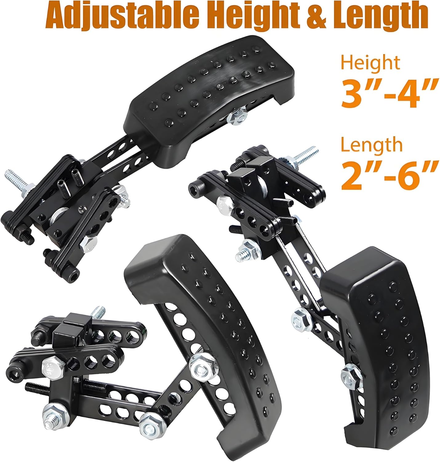 Brake & Gas Pedal Extenders, RQG Adjustable Brake Gas Go Kart Pedal Extender for Short People, Universal Pedal Extensions Fits Go Kart Sedan Truck