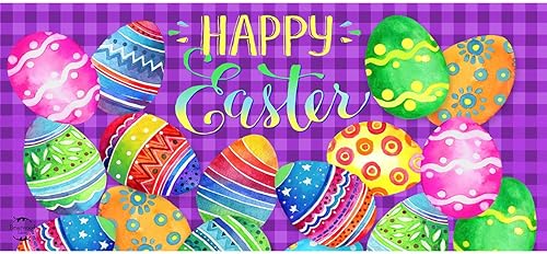 Miniatura 7 de Briarwood Lane Felpudo de huevos de Pascua para interiores y exteriores, 30 x 18 pulgadas