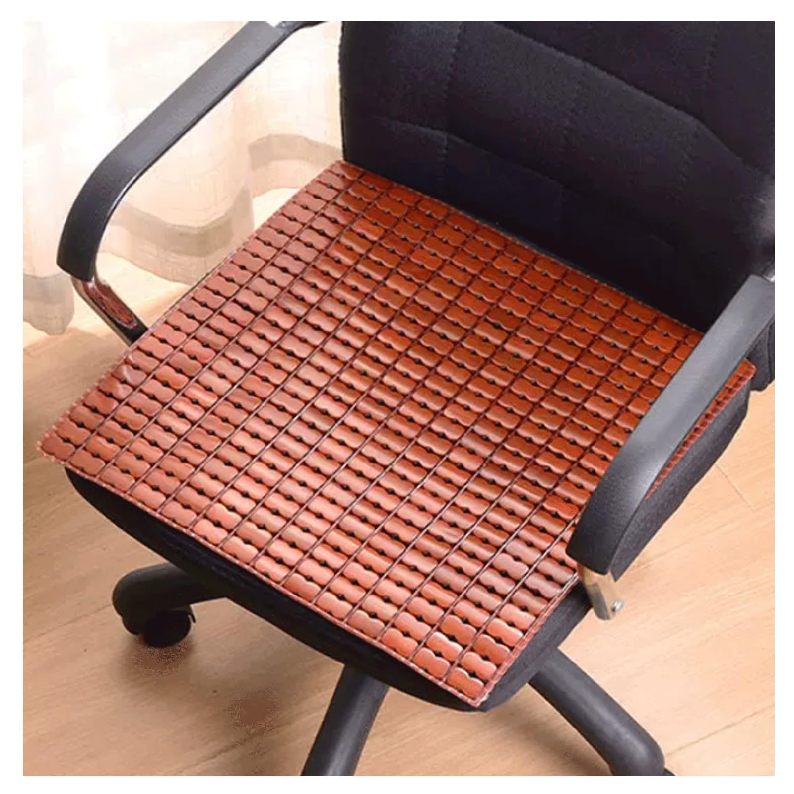 Almohadilla de enfriamiento Asiento automóvil bambú | Varios tamaños multicolores for asiento de automóvil y silla de oficina: tapete de bambú refrescante(Brown,40*45cm)