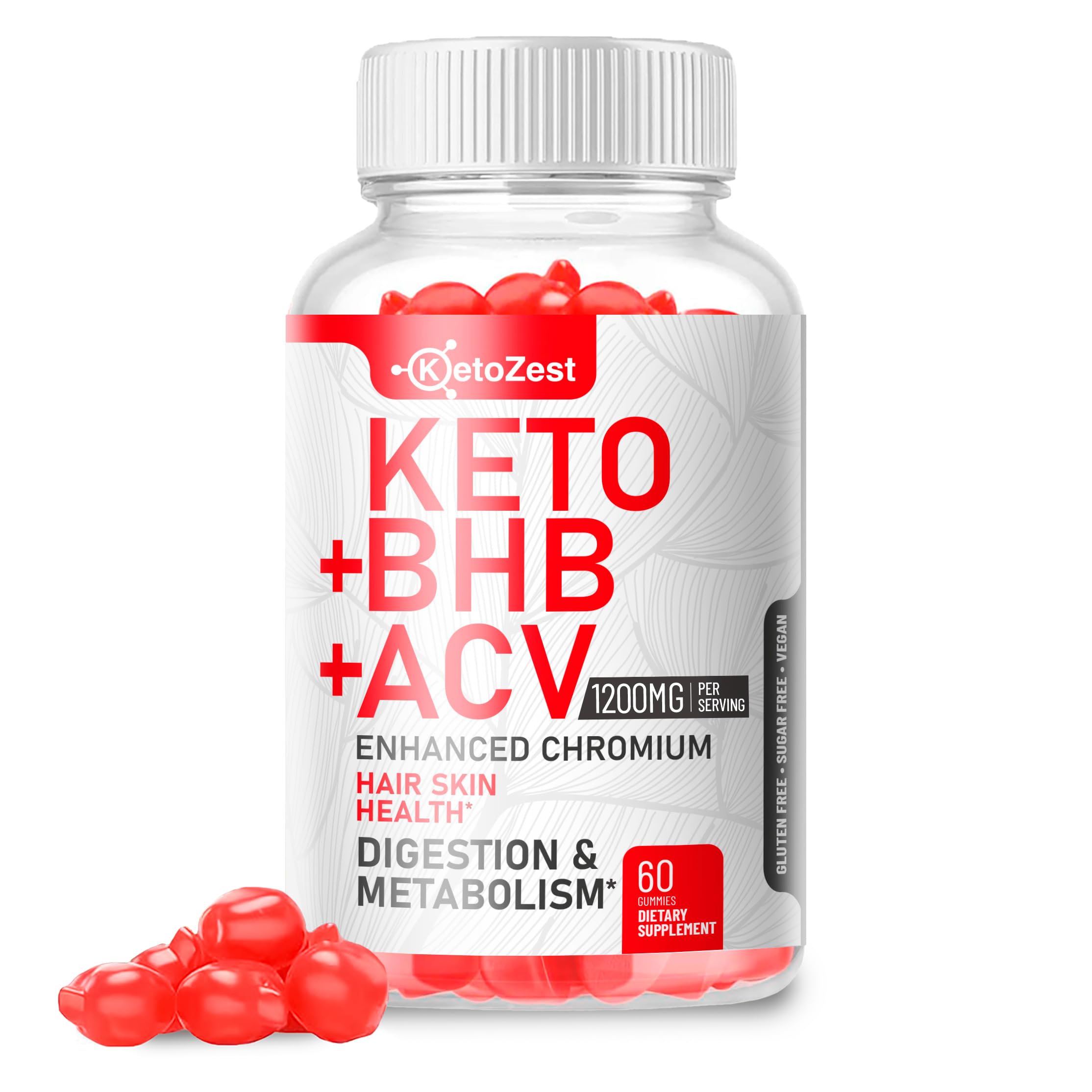 Keto ACV BHB Gummies - Apple Cider Vinegar with The Mother Supplement - Vitamin D3 Zinc Beetroot Pomegranate Chromium Beta Hydroxybutyrate - Vegan Sugar Gluten Free for Men Women