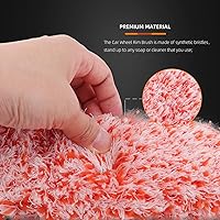 Vista 4 de SPTA Juego de cepillos para ruedas de automóvil, 2 cepillos de llanta de microfibra con 2 fundas de microfibra intercambiables grandes y 2 pequeñas