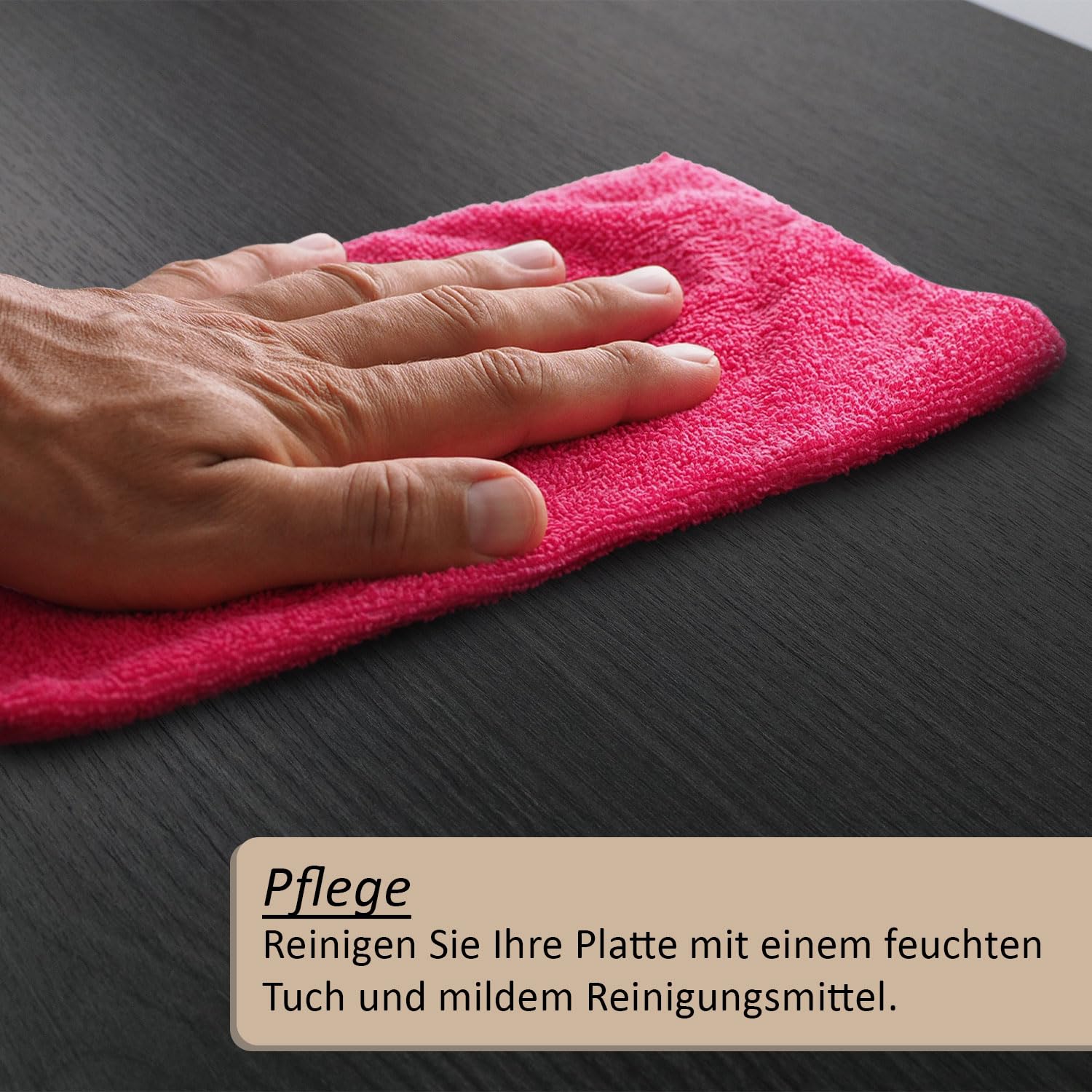 Abdeckplatte passend für Trones I 102,6 x 15,9 cm I rechteckig I Stärke: 10 mm I schwarz Ash I MDF Platte Melaminbeschichtung beidseitig I DIY-Projekte I bm358