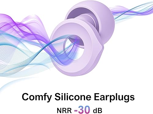 Miniatura 8 de Tapones para los oídos con cancelación de ruido para dormir, tapones reutilizables para reducir el ruido, tapones para los oídos de protección