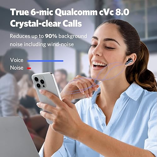 Miniatura 7 de EarFun Auriculares inalámbricos 2S gratis, auriculares Bluetooth con graves profundos Air Pro 3 Auriculares con cancelación de ruido, sonido