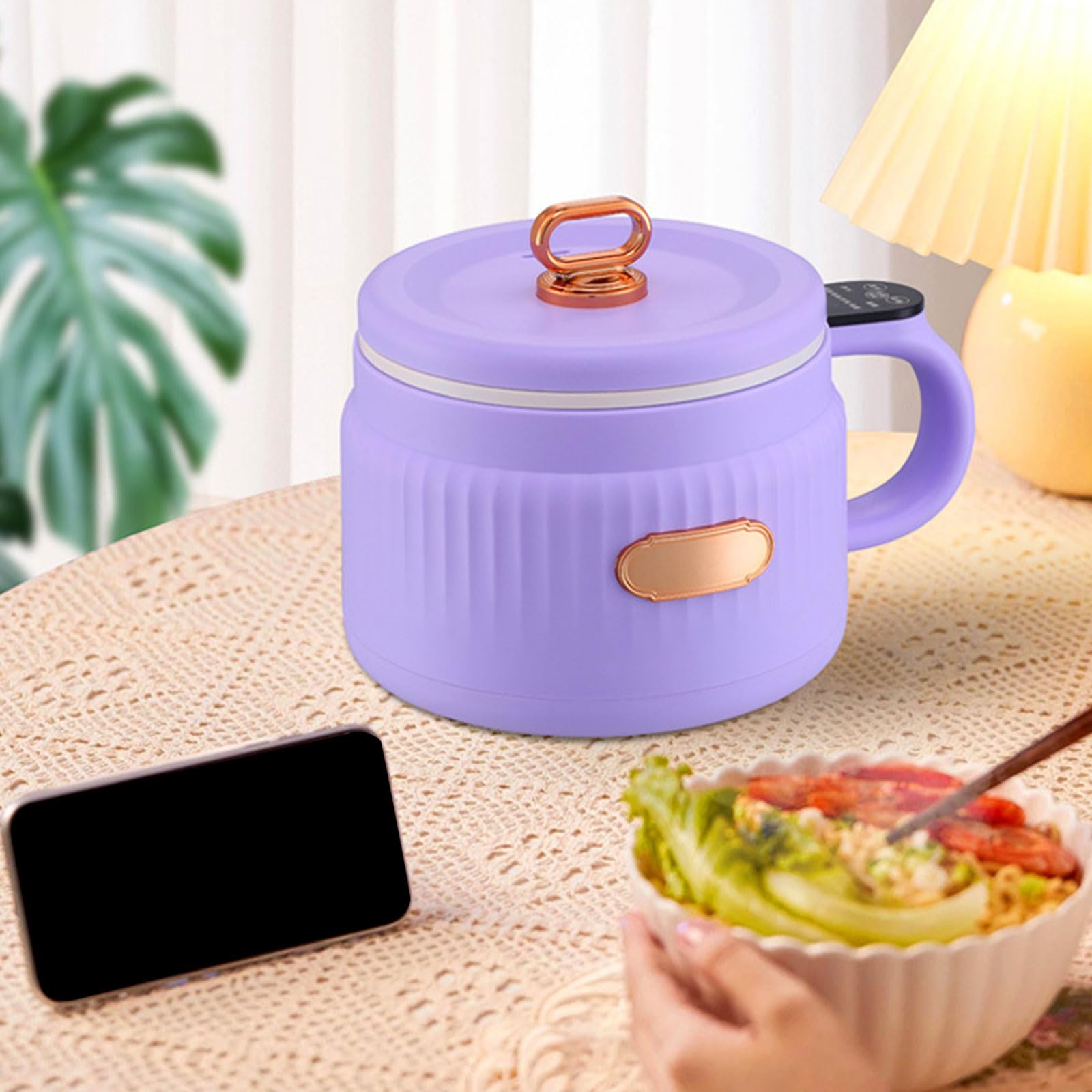 Pottes Chaudes Électriques 1.6L Portable Cuideur Antiadhésif Pots De Cuisson Électrique Adaptés Plats Rapides Nouilles De Steak