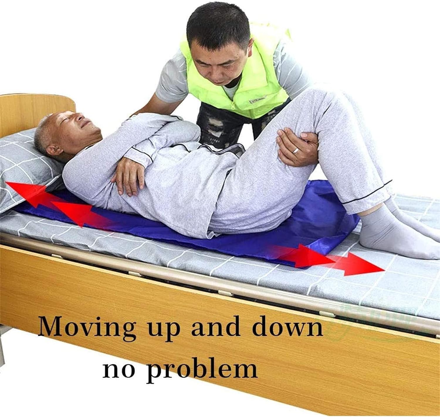 Transfer Tables with Slide Belt, Bariatric Patient Risers, Positioning Pad for Medical Transport Slings, 130 x 70 cm