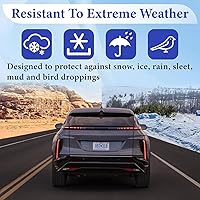 Vista 5 de 2 fundas de espejo lateral, protección impermeable para espejo lateral de automóvil, para nieve, hielo, excrementos de pájaros, ajuste universal