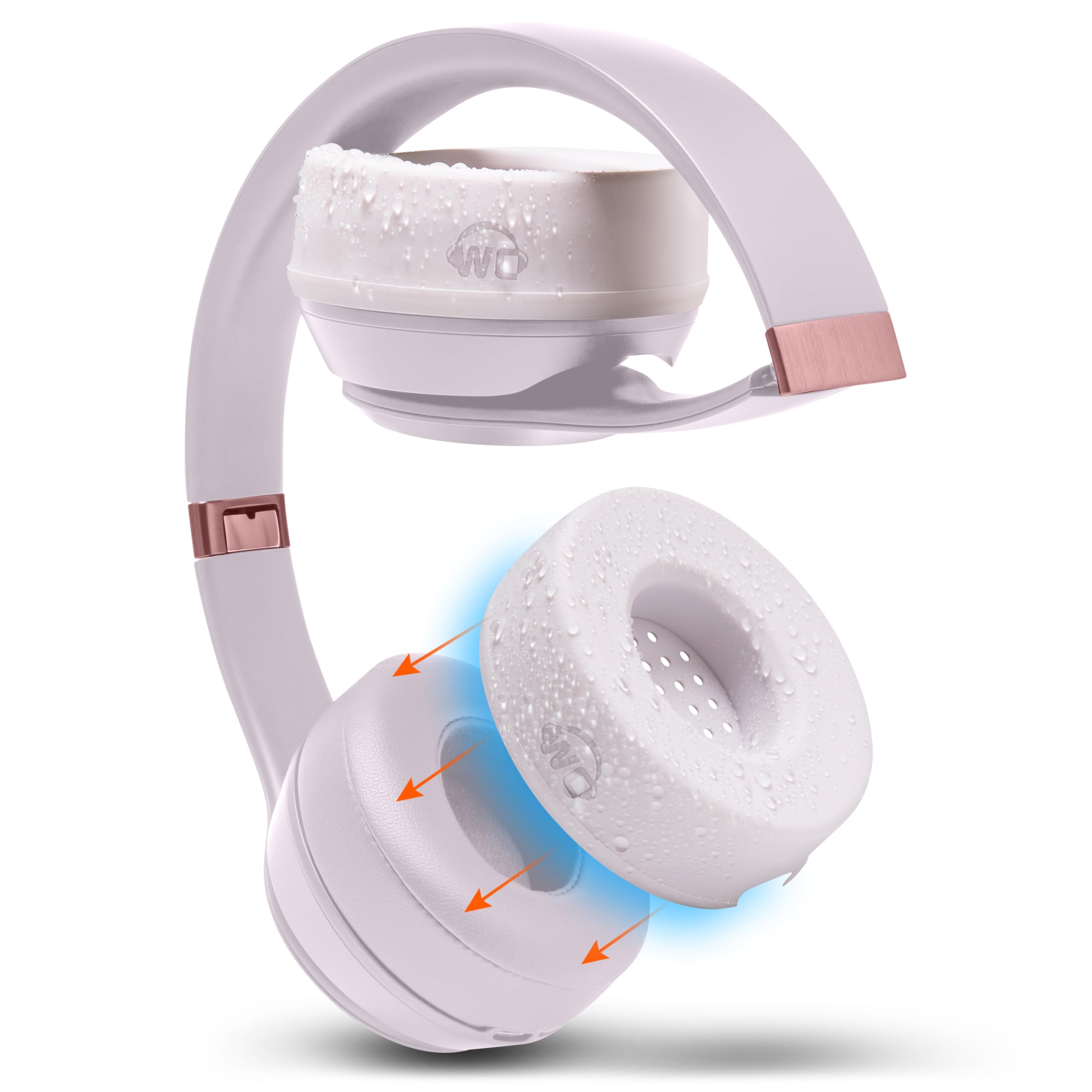 WC SweatZ Solo - Patented Earpad Sweat Covers for Beats Solo 4, Solo 3 & Solo 2, Made by Wicked Cushions | Sweatproof & Machine Washable | Cloud Pink
