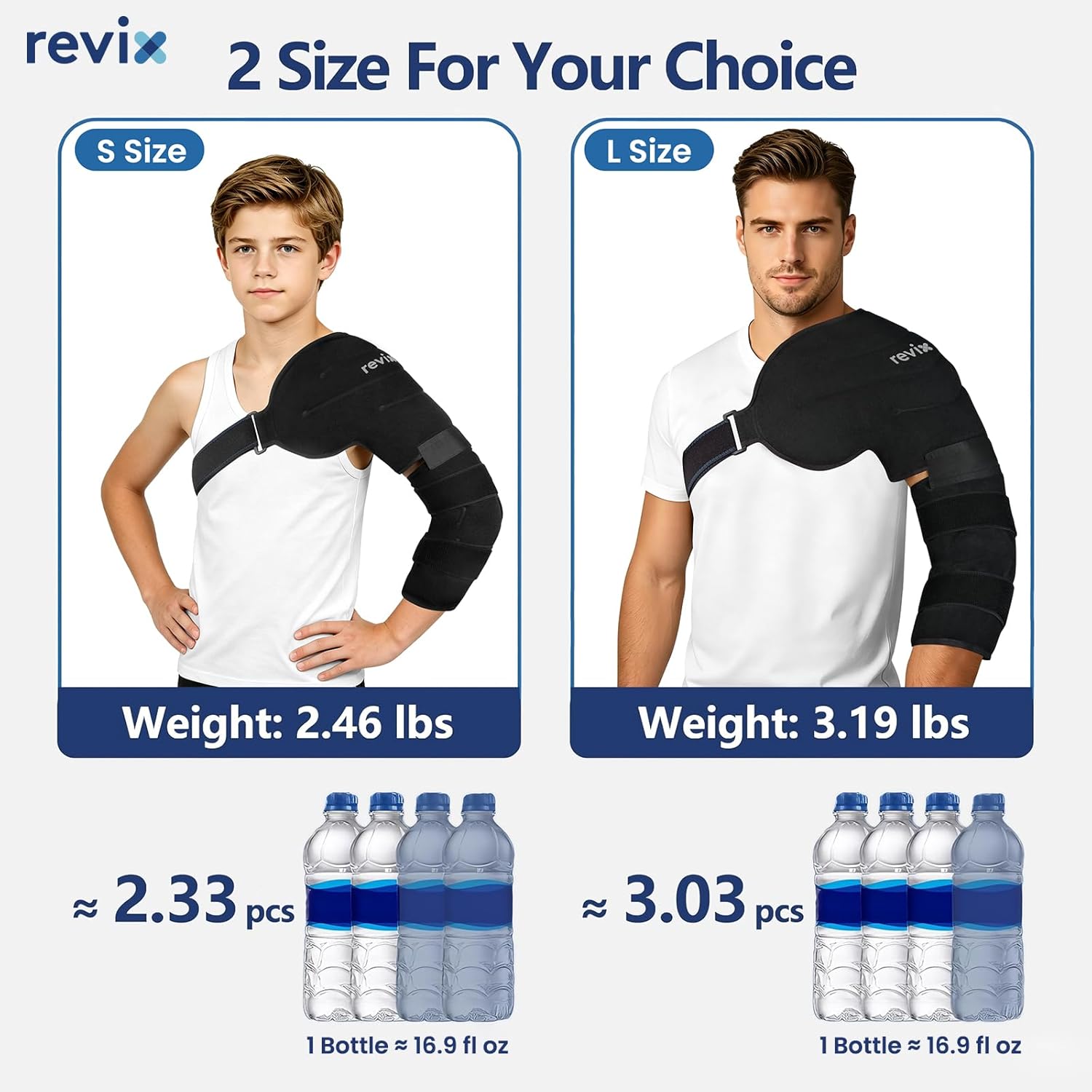 REVIX Arm Ice Pack Wrap for Pitchers – Shoulder and Elbow Ice Pack Reusable Cold Therapy Wrap for Baseball Pitcher Arm Recovery, Adjustable Compression Sleeve for Athelete Post-Workout Muscle Relief