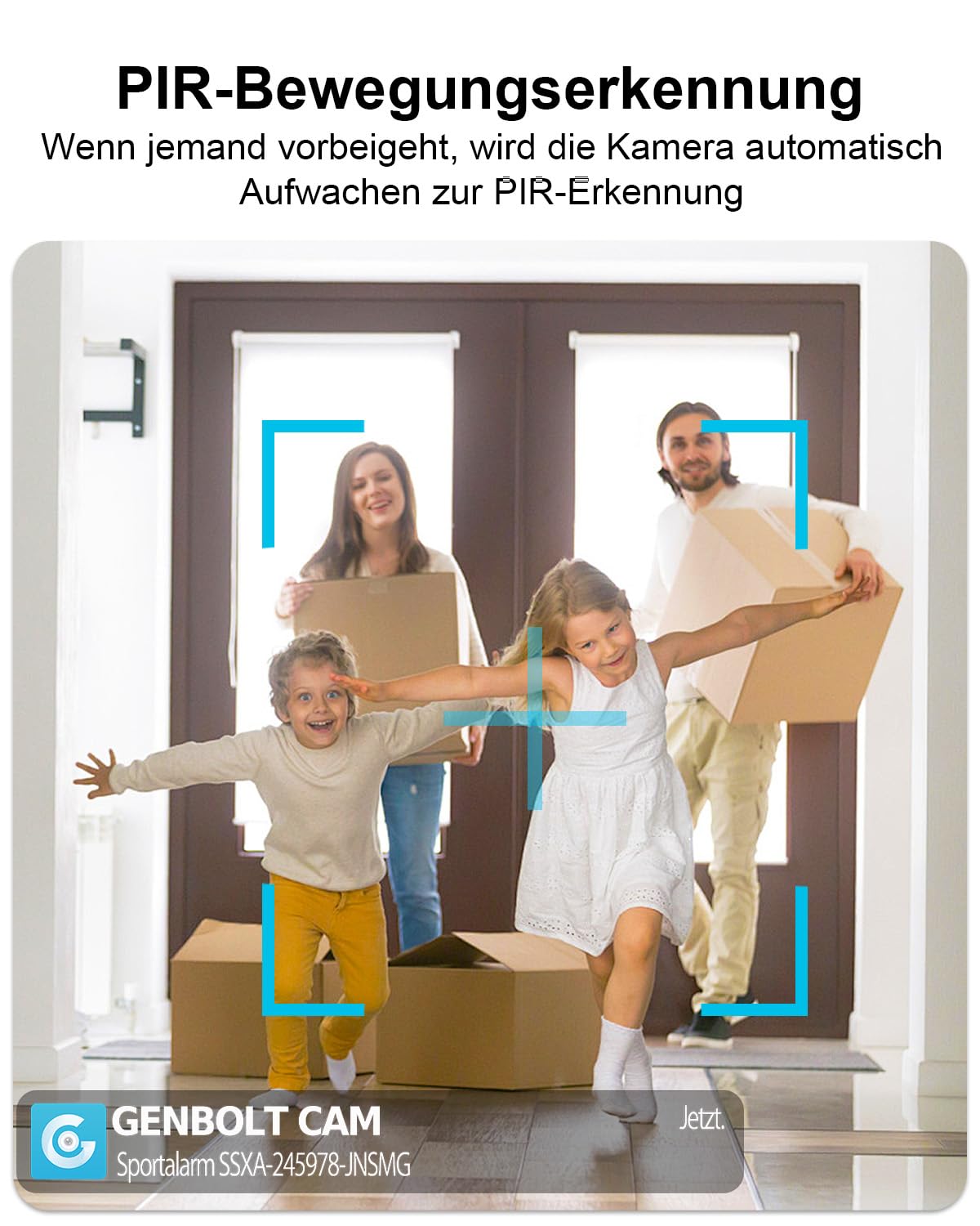 GENBOLT 2K WLAN-Überwachungskamera für den Innenbereich, IP-Haustierkamera