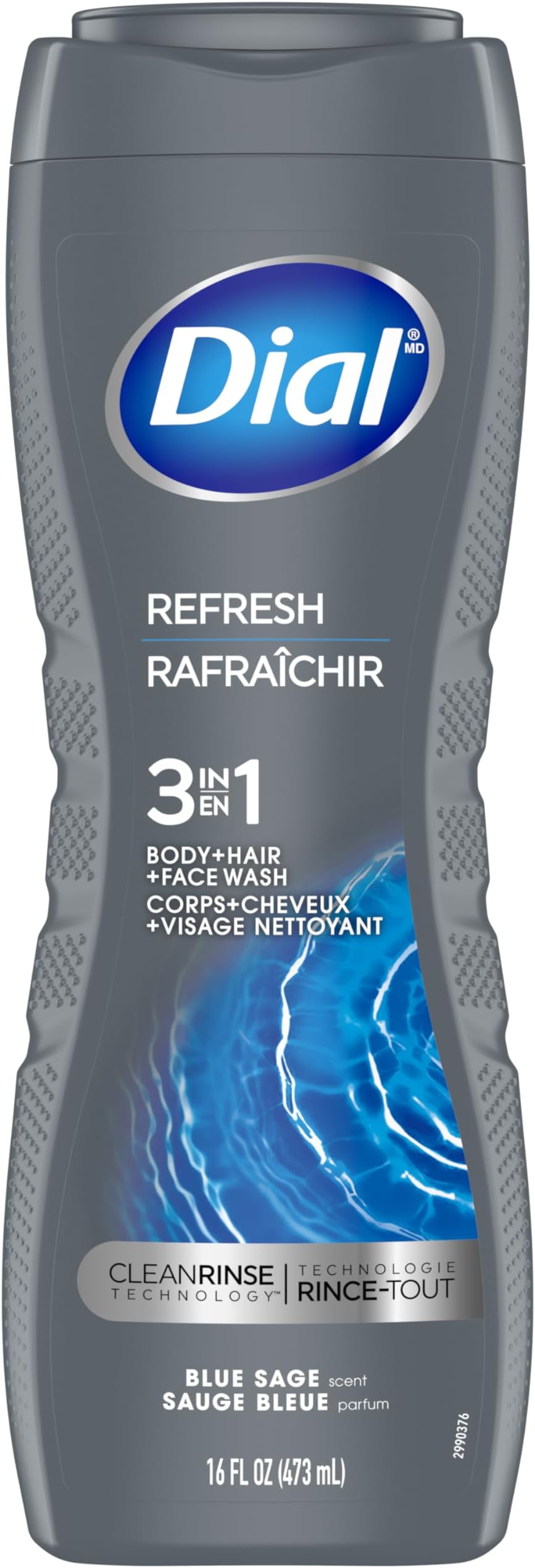 for Men Hair + Body Wash, Hydro Fresh with Advanced Hydration, 16 Fluid Ounces