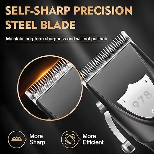 Miniatura 2 de Suttik Cortapelos para hombres profesionales, recortadora de barba inalámbrica y afeitadoras eléctricas para hombres, cortapelos y kit de