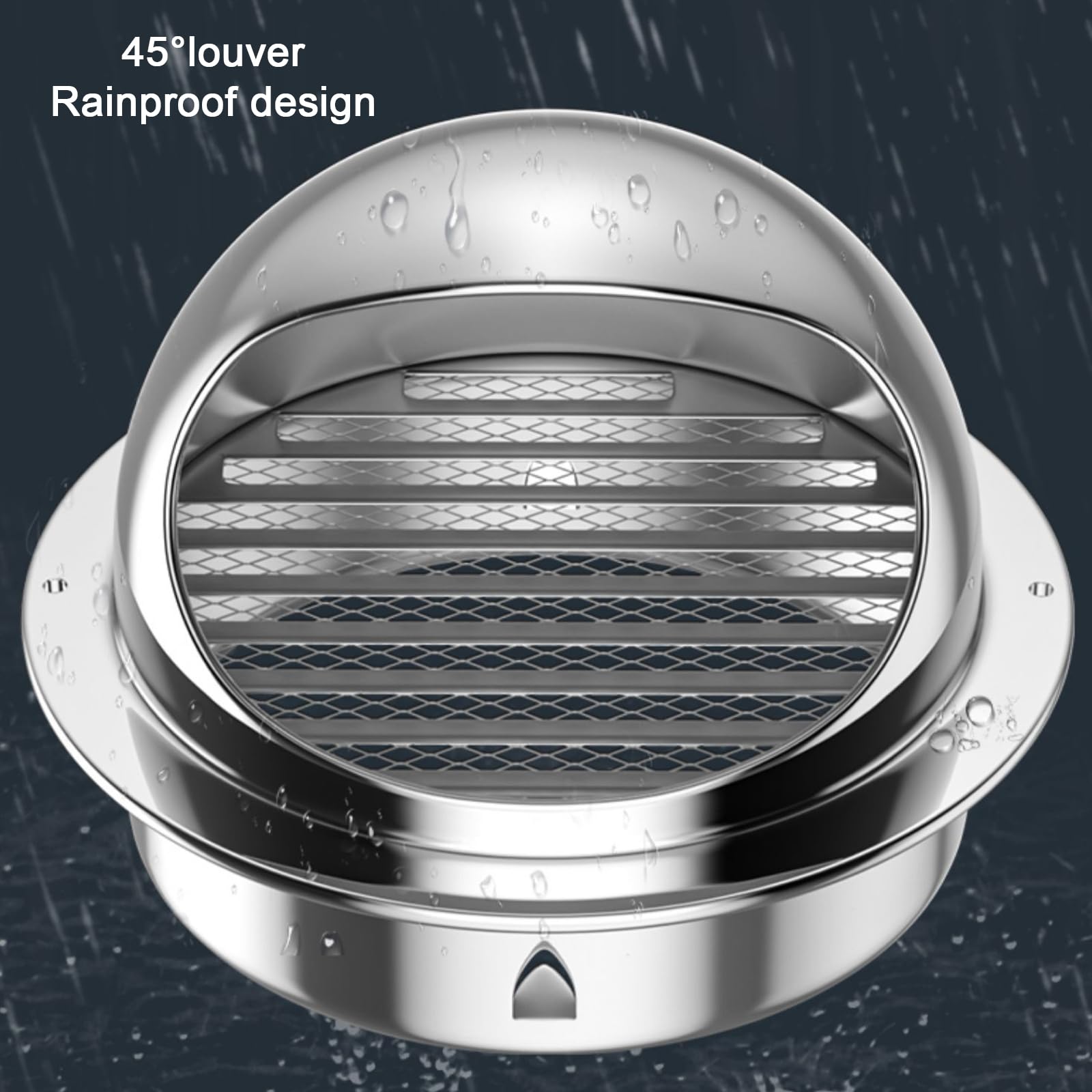 Tapa de chimenea de acero inoxidable 304, cubierta de lluvia para tubo de escape, tapa de ventilación de pared externa, rejilla de parabrisas para campana extractora, protección duradera
