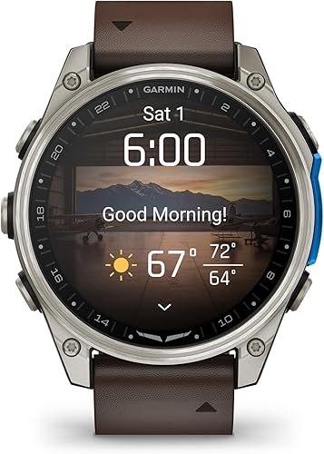 Miniatura 6 de Garmin D2 Mach 0.079 - 1.850 in, reloj inteligente aviador premium con GPS, mapas de vuelo avanzados, linterna LED, micrófono/altavoz incorporado