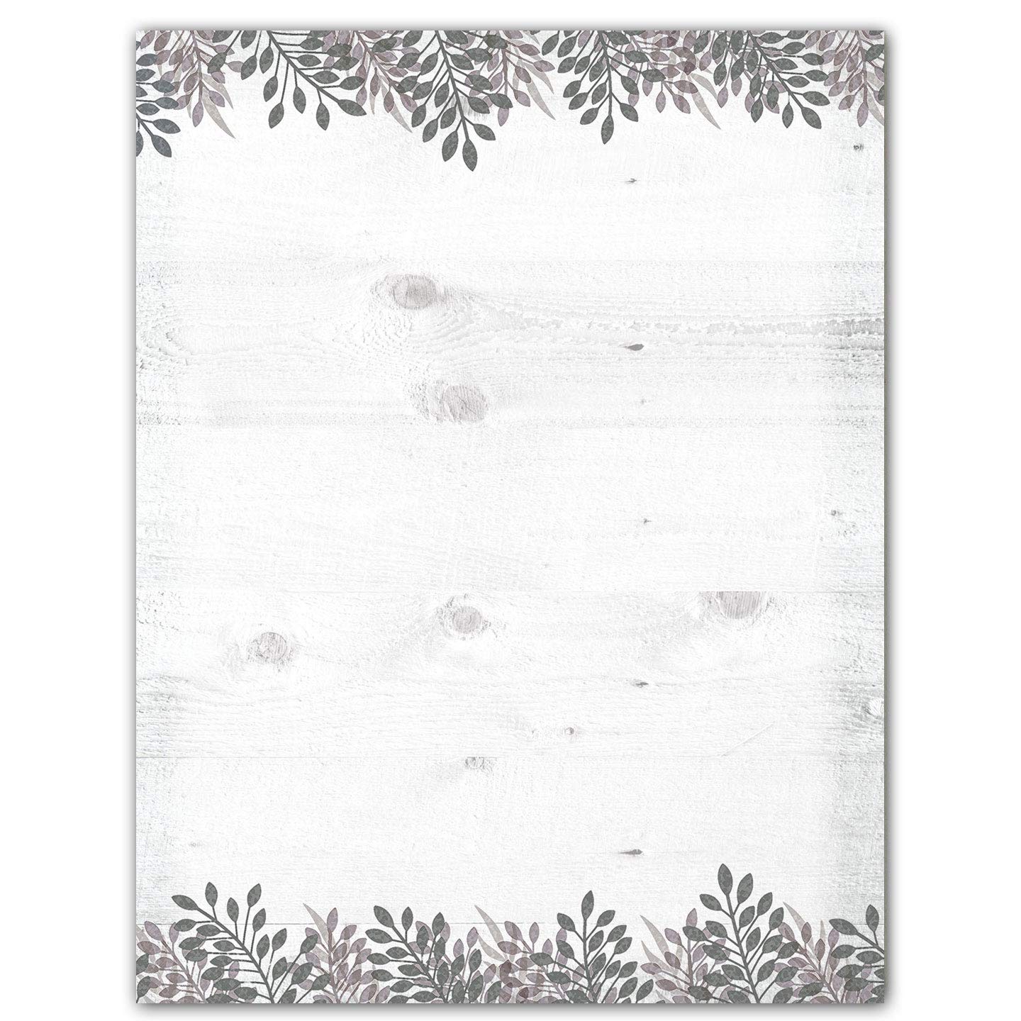 Stonehouse Collection | Lavender Stationery | 8.5 x 11 | 60 Letterhead Sheets | Rustic Letterhead (Rustic Barnwood)