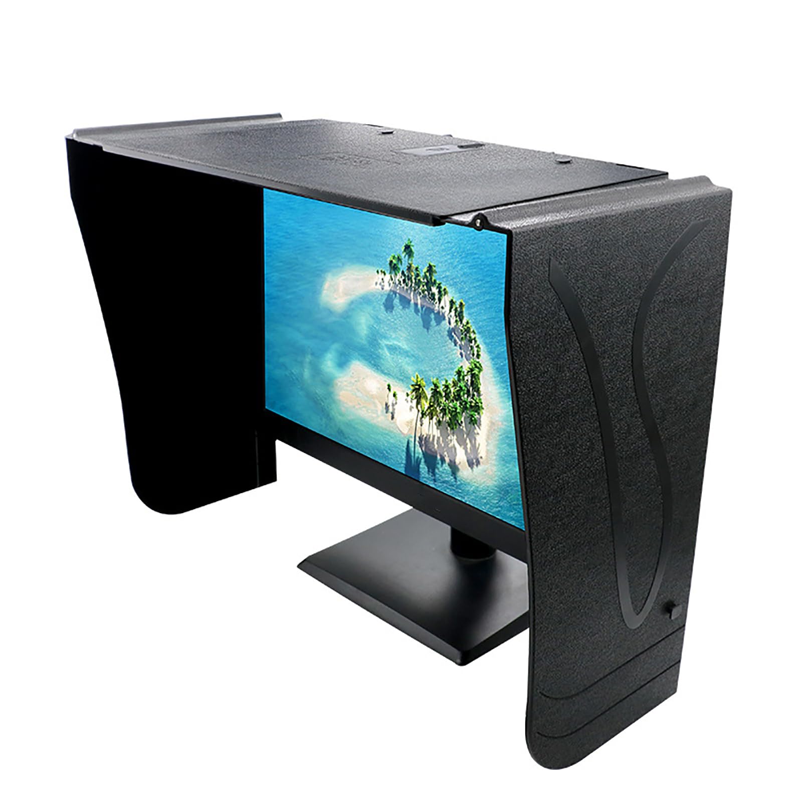 Pantalla de privacidad para entornos de oficina portátiles ajustable a monitores de 65 cm