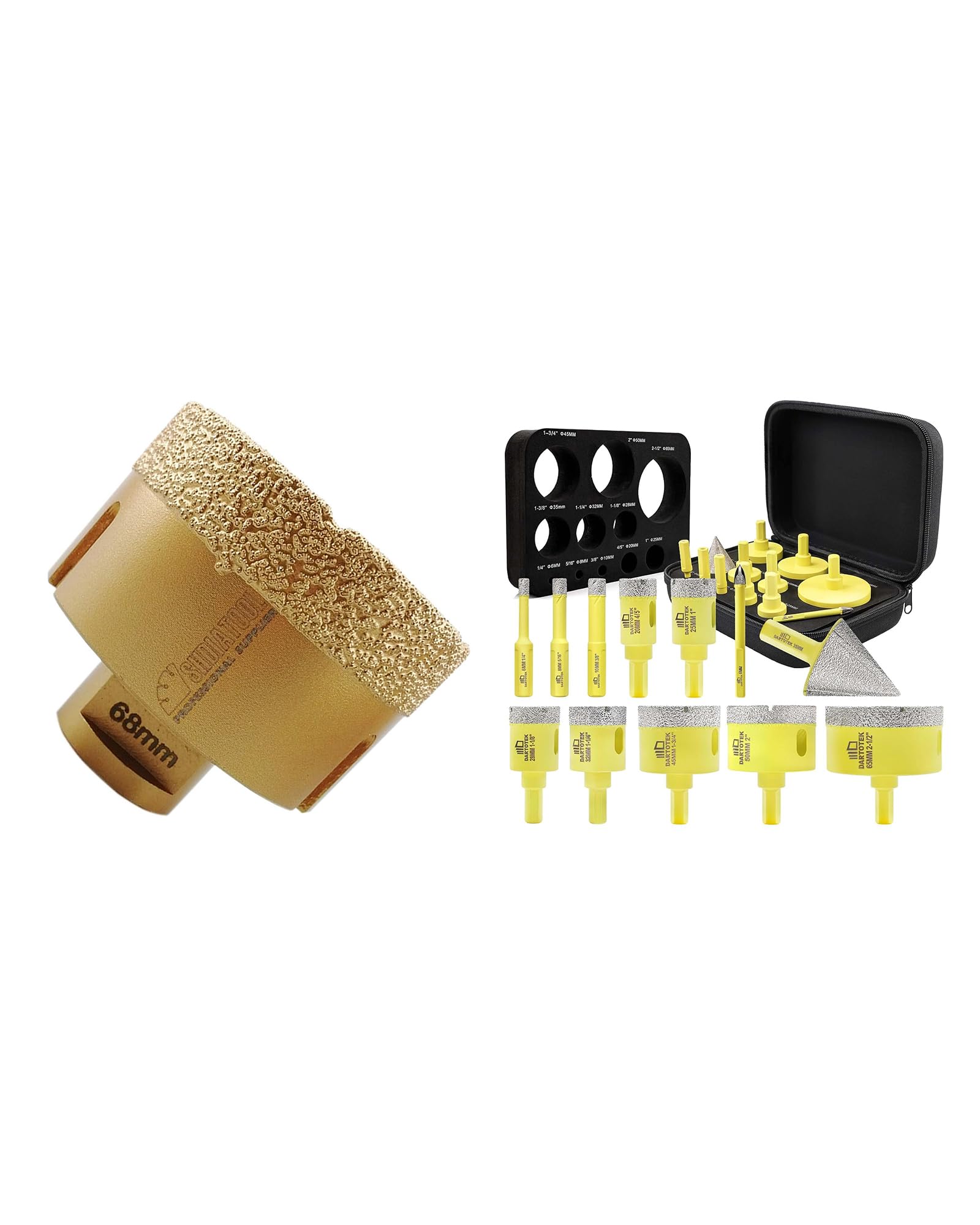 Forets diamant SHDIATOOL coffret de 11 pièces pour perçage à sec