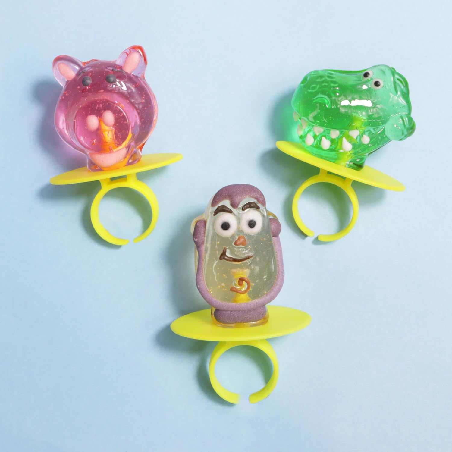 Imaginings 3 Toy Story Individually Wrapped Lollipop Rings Birthday Party Supplies, Buzz Lightyear, Rex, and Hamm, Character Shaped Suckers, Pack of 36