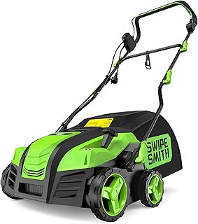 16” Artificial Turf Vacuum,1800w Grass Sweeper 15 Amp Lawn Sweeper Yard Power Brush with 45L Re...